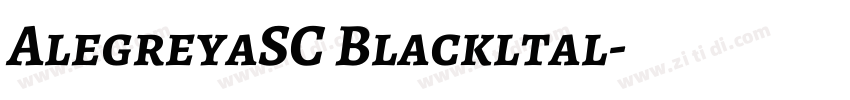 AlegreyaSC Blackltal字体转换